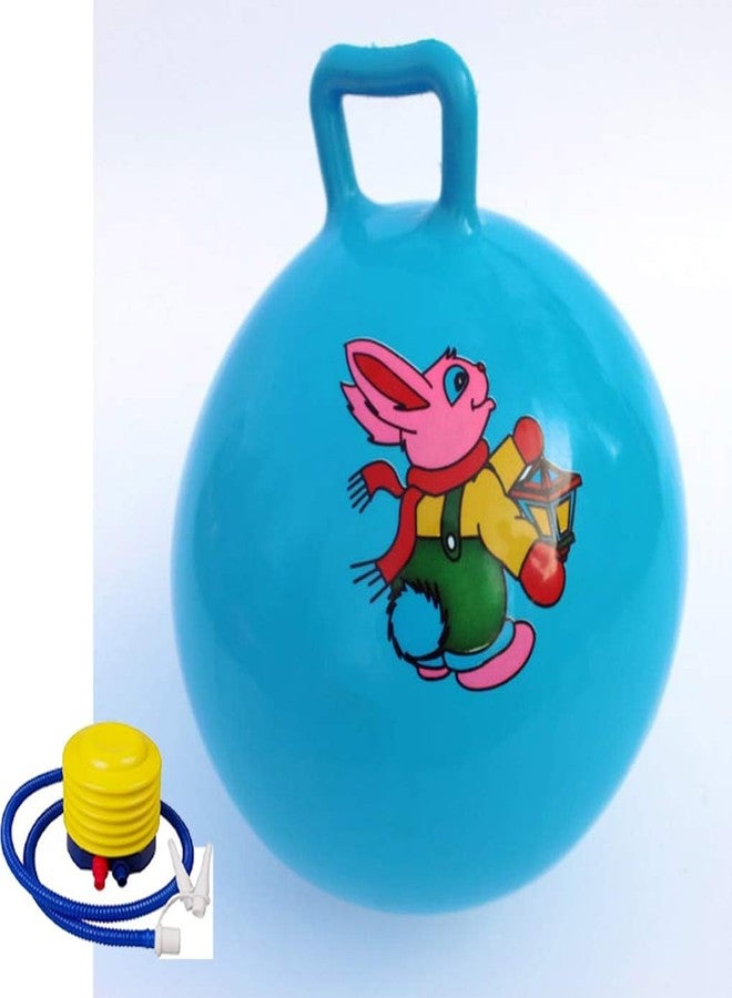 Mokshith Space Hopper Ball with Air Pump Diameter for Ages 10-12, Hop Ball, Kangaroo Bouncer, Hoppity Hopping Ball (65 cm) (Blue) - Image 1